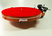 Kožená červená podložka Analogis na talíř gramofonu
