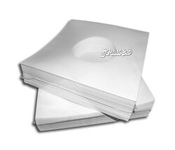 Vnitřní bílý papírový Deluxe obal se středovým otvorem na SP desky, sada 10 ks