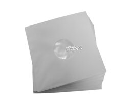 Vnitřní bílý papírový obal s plastovým vnitřkem a středovým otvorem na 10" desky, sada 10 ks