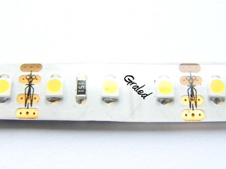 LED pásek teplá bílá, SMD 3528, 120ks/m 9,6W, 120LED/m - vodotěsný IP65 1m 