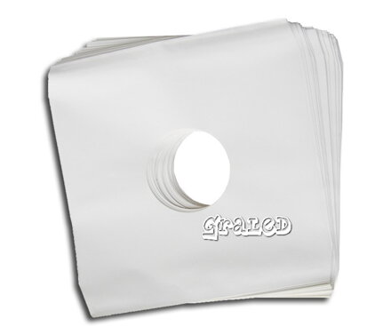 Vnitřní bílý papírový obal se středovým otvorem na LP desky, sada 10 ks