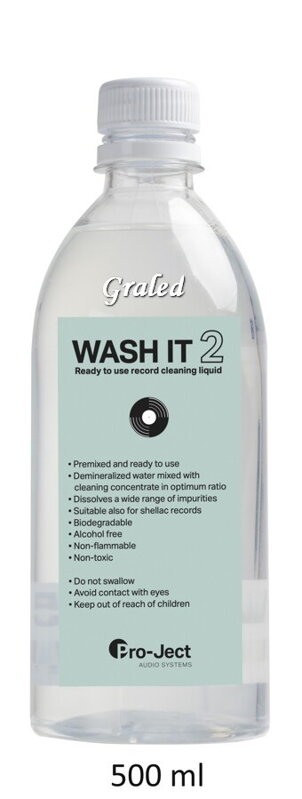 Pro-Ject Wash it 2 - Čistící kapalina na vinylové a šelakové desky, 500 ml